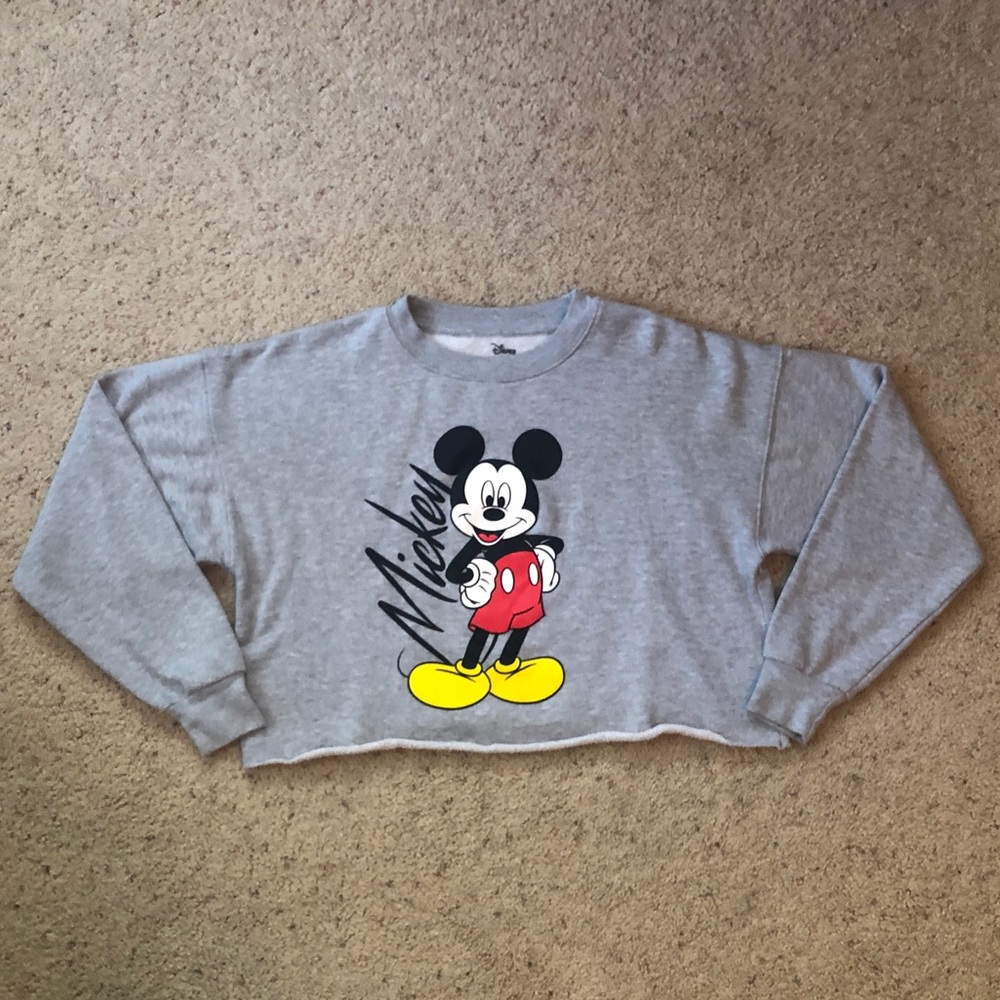 Mickey Mouse cropped boxy crew neck